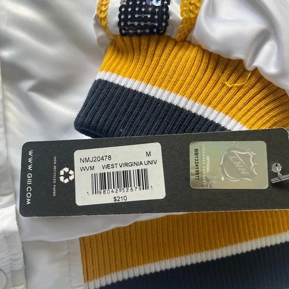 White and Yellow Varsity Jacket - Picture 9 of 11